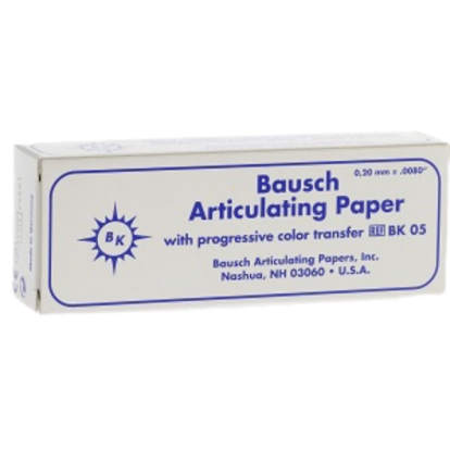 Артикуляционная бумага Bausch BK 05 - прямая, синяя (200мкм, 300шт), Bausch / Германия