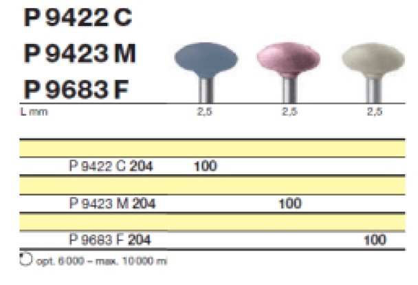 Полировочный бор по керамике 2-я ступень D+Z  / P 9423 M 204.100