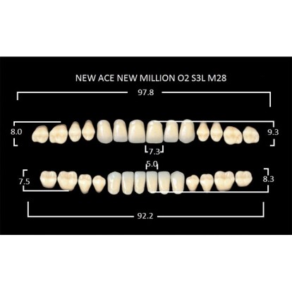 Зубы планка 28 шт MILLION NEW ACE O2/A3.5